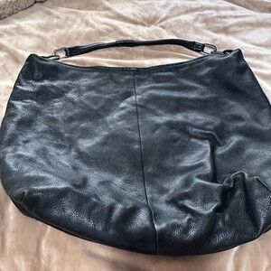 Elegant Black Leather Hobo Bag